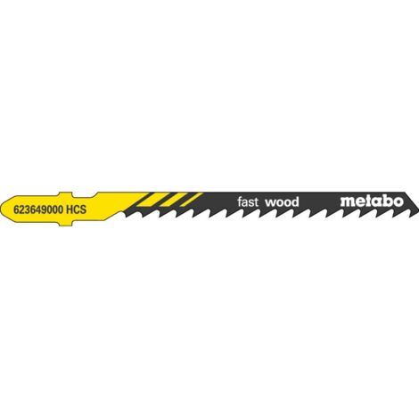 Metabo 25 lame per seghetti alternativi 'fast wood' 74/ 4,0 mm, HCS, tipo 23649 - 623607000