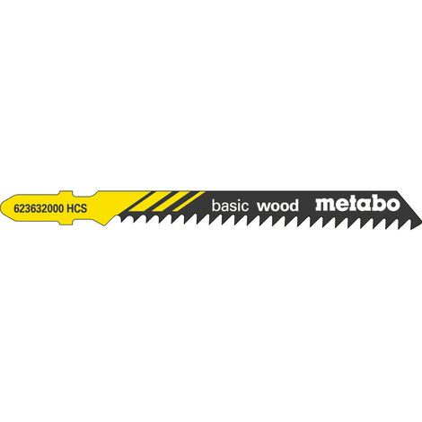 Metabo 25 Stichsägeblätter "basic wood" 74/ 3,0 mm, HCS, Type 23632 (623606000)