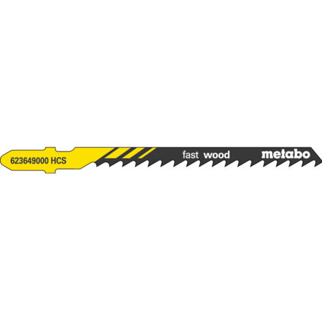 METABO 25 Stichsägeblätter "fast wood" 74/ 4,0 mm, HCS, Type 23649 (623607000)