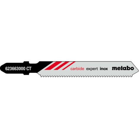 Metabo 3 lame per seghetti alternativi expert inox 57/ 1,4 mm, HM (623663000)