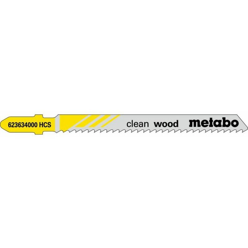 3 lames de scie sauteuse « clean wood » 74/ 2,5 mm (623961000) - Metabo