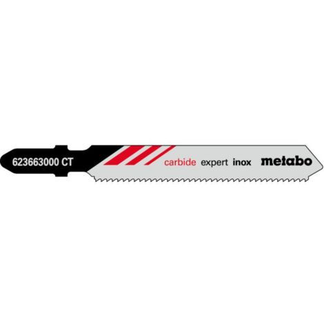 Metabo 3 Lames de scies sauteuses, inox, expert, 57/ 1,4mm (623663000)