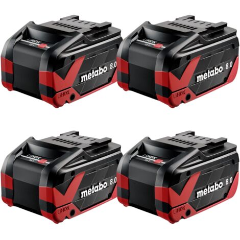 Metabo 4x LiHDX Akkupack 18 V 8,0 Ah CAS Li-Ion Akku ( 4x 624975000 )