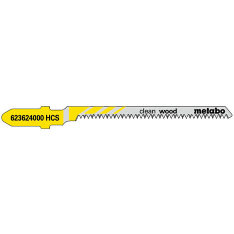 Metabo 5 Lames de scie sauteuse série bois professional 57/ 1,4 mm HCS 25 pièces