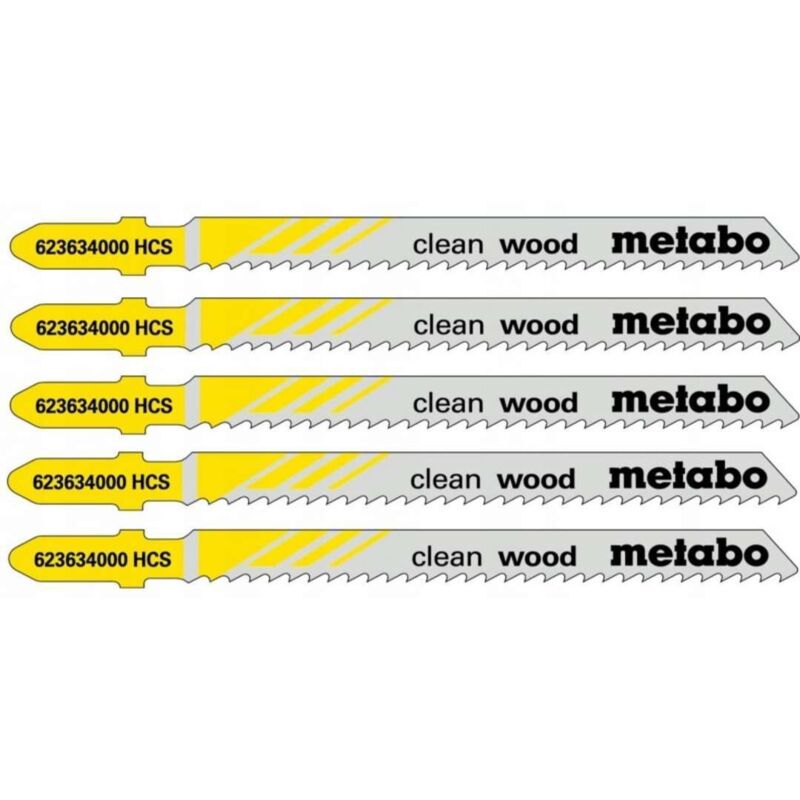 METABO  5 lames de scies sauteuses, bois, profess. 74 - 2,5 mm