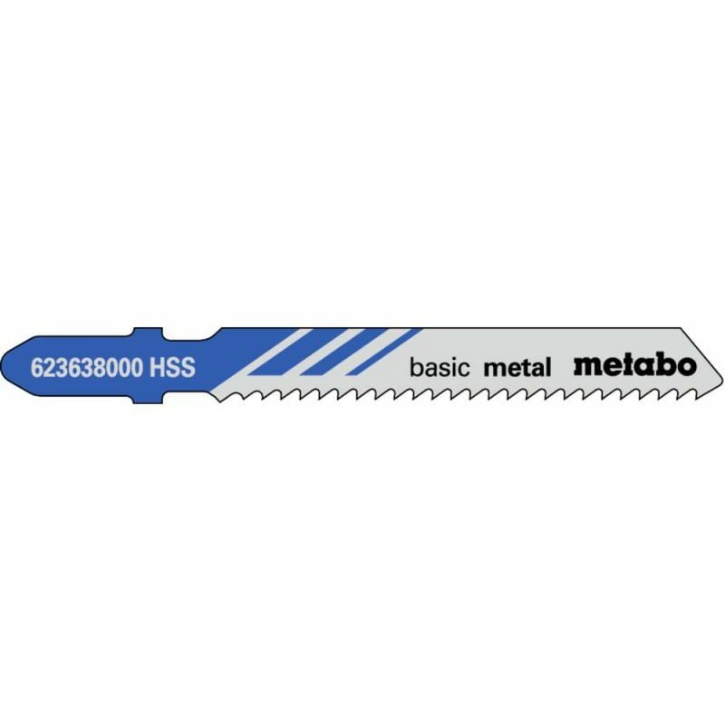 5 lames de scie sauteuse « basic metal » 51/ 2,0 mm (623638000) - Metabo