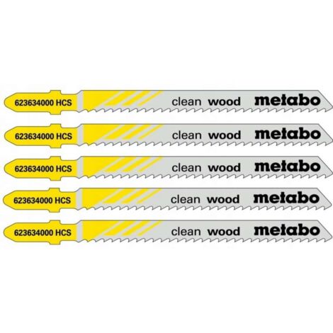 METABO 5 Lames scie sauteuse HCS 74 mm/ 2,5 pour scie sauteuse