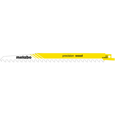 Metabo 5 Säbelsägeblätter "precision wood" 240 x 1,5 mm, HCS, 8,5 mm/ 3 TPI 5 Stk