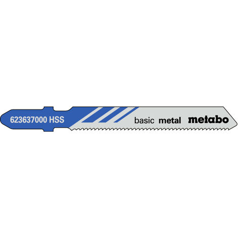 Metabo 5 Stichsägeblätter "basic metal" 51/ 1,2 mm, HSS (623637000)