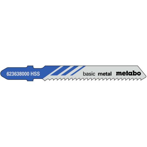 Metabo 5 Stichsägeblätter "basic metal" 51/ 2,0 mm, HSS 25 Stk