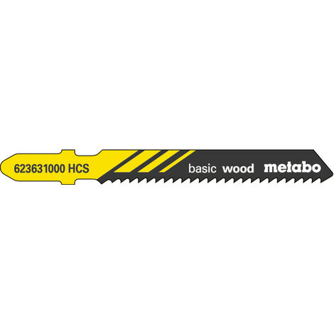 Metabo 5 Stichsägeblätter basic wood 51/ 2,0 mm, HCS, gefräst / gewellt