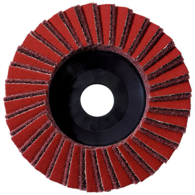 Metabo 5 plateaux abrasifs à lamelles combinés 125 mm moyens « kls » en fibres et papier abrasif 5 pièces