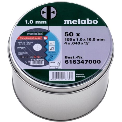 Metabo 50 Flexiarapid super 105x1,0x16,0 Inox, Trennscheibe,TF 41 (616347000)