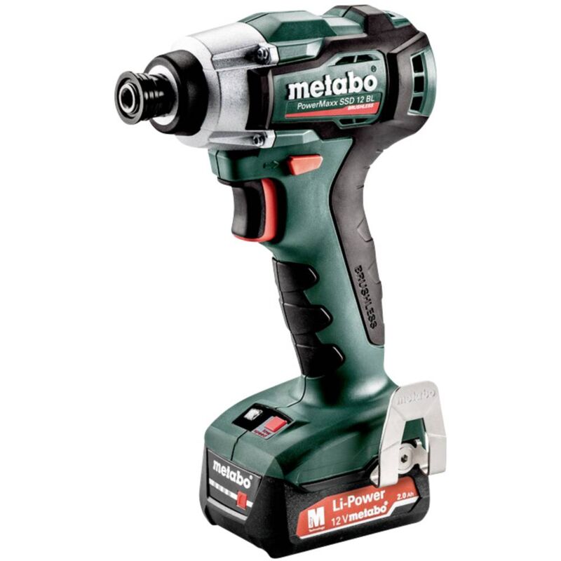 PowerMaxx ssd 12 bl 601115500 Avvitatore a percussione a batteria 12 v Quantità di batterie ricaricabili incluse - Metabo