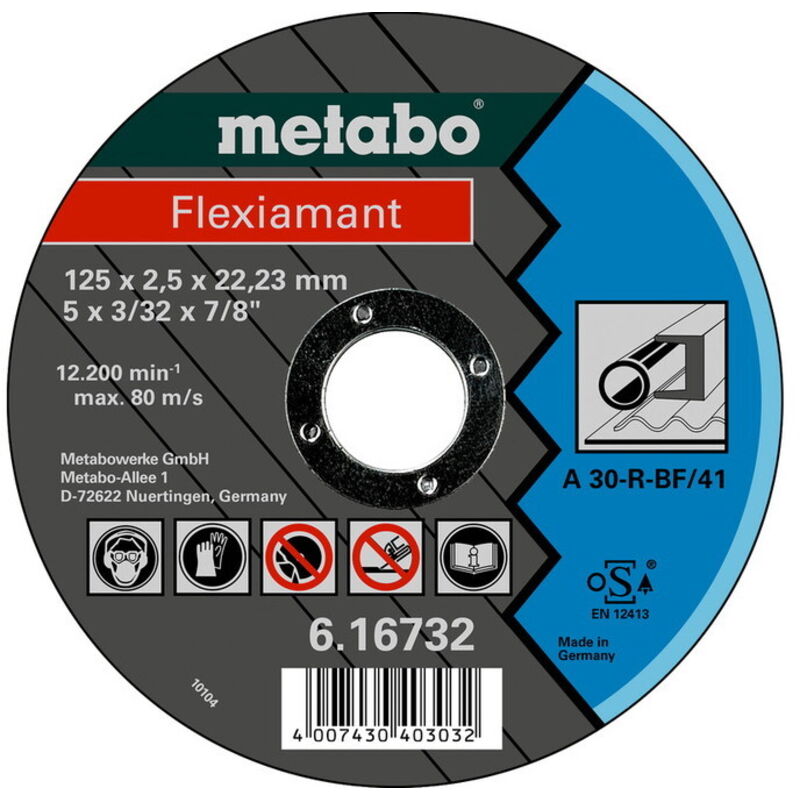 METABO Meules de tronçonnage Flexiamant 125x2 5x22 2 acier
