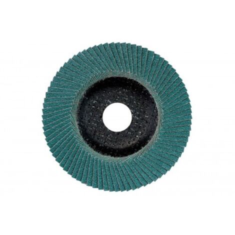 Metabo 623177000 Disco abrasivo láminas Corindón Zr oblicuo para acero inox hierro fundido D115 mm Grano P80 (Envase 10 Ud)