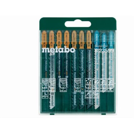 Assortiment de lames de scie sauteuse METABO 10 pièces - 623599000