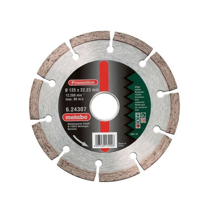 

624306000 Disco de diamante SP para uso general 115x22,23 mm Altura segmento 7 mm - Metabo