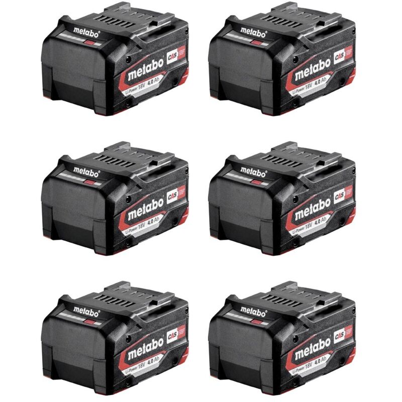 Image of Metabo - Zubehör - Set Li-Power Akkus 18 v 4,0 Ah, 6 Stück 625151000
