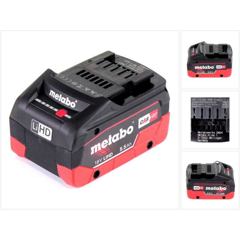 Batterie 18V lihd 5,5 Ah Metabo 625368000