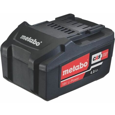Metabo 625591000 - Batterie de Lithium technologie coulissante AIR COOLED Lithium 18V 4,0 Ah Noir