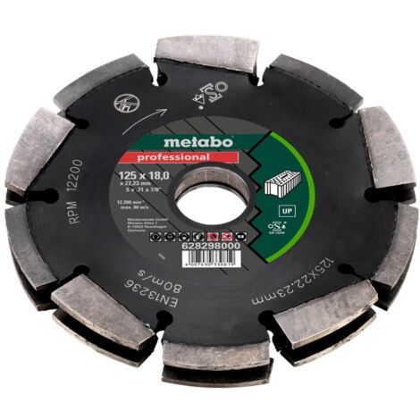 Metabo 628298000 Nutfräser Hartmetall    Produktabmessung, Ø 125 mm  Schaftdurchmesser 22.23 mm 1 St