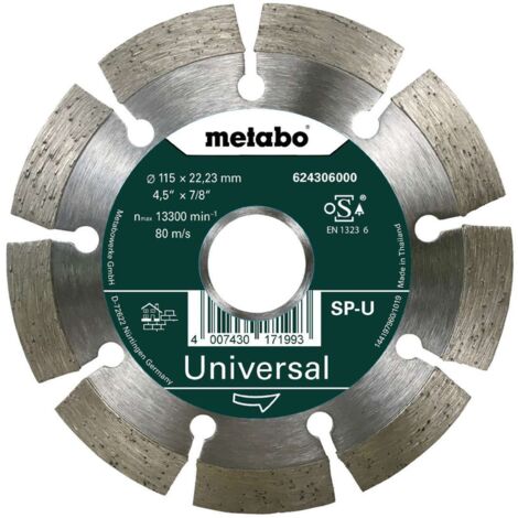 Metabo Accesorios - Disco de corte de diamante 115x22,23 mm 624295000