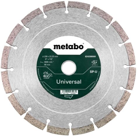 Metabo Accesorios - Disco de corte diamantado para materiales de construcción comunes 230 x 22,23 mm 624298000