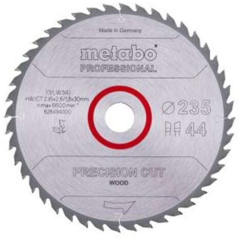 Metabo Accesorios - Disco de sierra para madera, 235x30 mm, 44 dientes 628494000