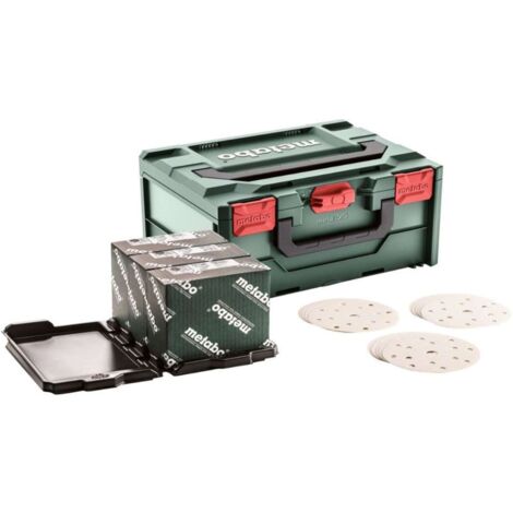Metabo Accesorios - Juego de 150 papeles de lija y caja 626755000