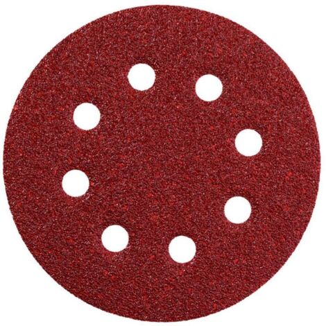 Metabo Accesorios - Papel de lija para madera y metal P180, diámetro 125 mm, 25 piezas 631588000