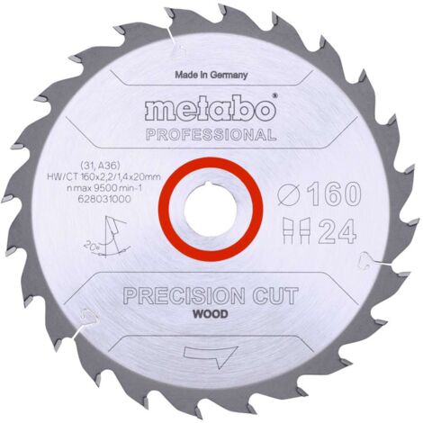Metabo Accessoires - Lame de scie "Precision cut" pour bois 160 x 20 mm 628031000
