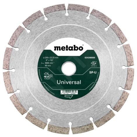 Metabo Accessoires - Meule de tronçonnage diamantée pour matériaux de construction courants 230 x 22,23 mm 624298000