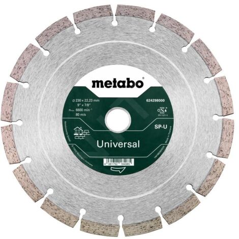 Metabo Accessoires - Meule de tronçonnage diamantée pour matériaux de construction courants 230 x 22,23 mm 624298000
