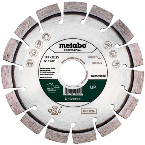 Metabo Accessori - Disco da taglio diamantato per materiali edili comuni 125x22,23 mm 628559000