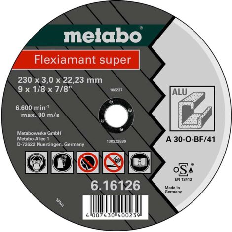 Metabo Accessori - Disco da taglio per alluminio 230x22,23 mm 616126000