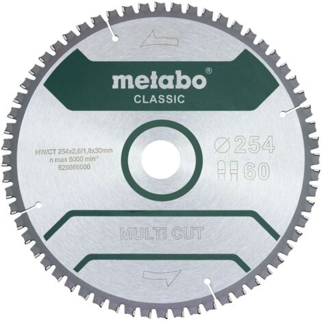 Metabo Accessori - Lama circolare Multi Cut - Classic, 254x30 mm, Z60 628285000