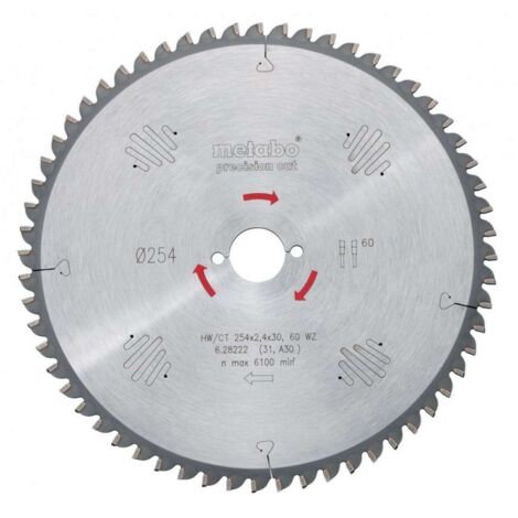 Metabo Accessori - Lama per sega per legno 315x30 mm, 48 denti 628057000