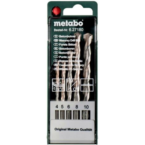 Metabo Accessori - Set da 5 punte da trapano per cemento 627180000