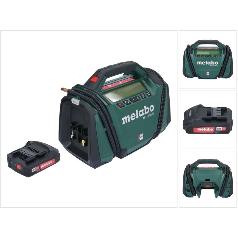 Metabo - ak 18 Multi Compresseur sans fil 18 v 11 bar + 1x batterie 2,0 Ah - sans chargeur