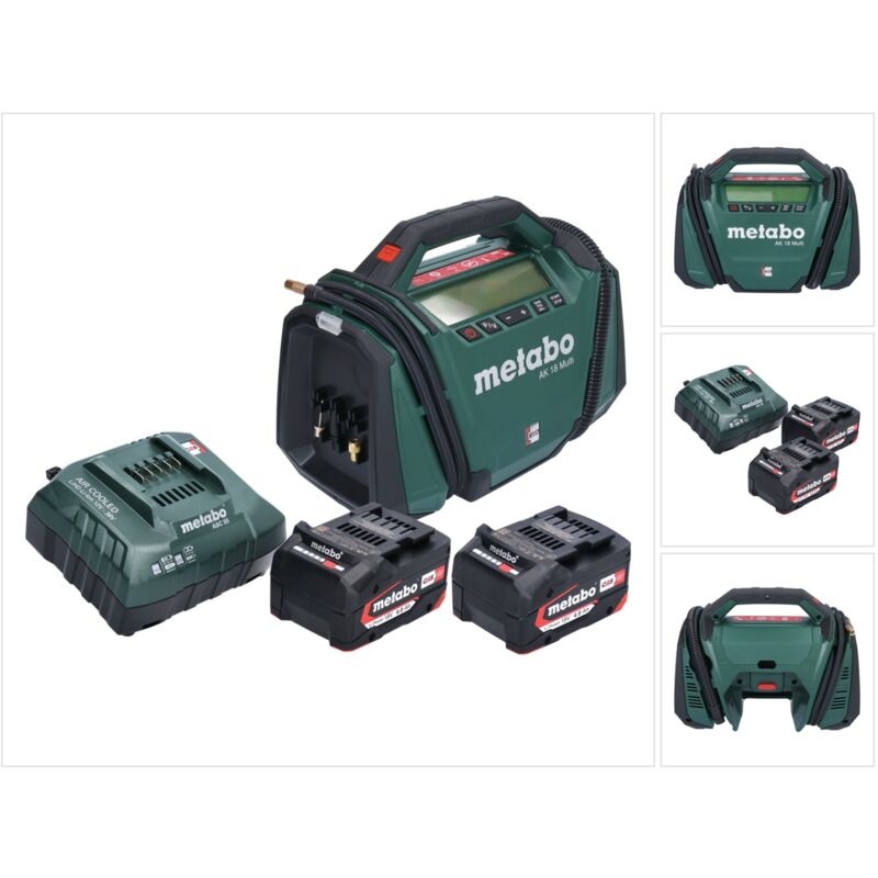 Metabo - ak 18 Multi compresseur sans fil 18 v 11 bar + 2x batterie 4,0 Ah + chargeur