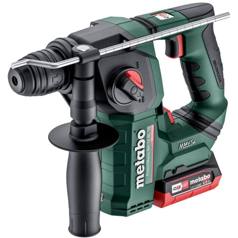 Image of Metabo - Akku-Bohrhammer PowerMaxx bh 12 bl 16, incl. 2x Akku LiHD 4 Ah, Ladegerät, Zubehör x