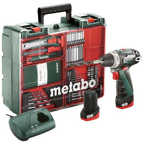 Metabo - Akku-Bohrschrauber 10.8 V 2x2Ah Li-Ion mit Zubehörkoffer - PowerMaxx BS Basic Set