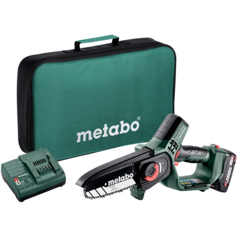 Metabo Akku-Gehölzsäge MS 18 LTX 15, 18V 1x 2,0 Ah und Ladegerät in Werkzeugtasche