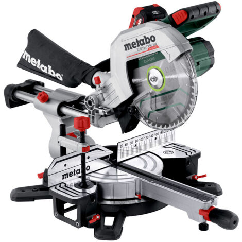 Metabo Akku-Kappsäge KGS 18 LTX BL 254 (614254810) mit Zugfunktion   18V 2x8Ah LiHD + ASC 145