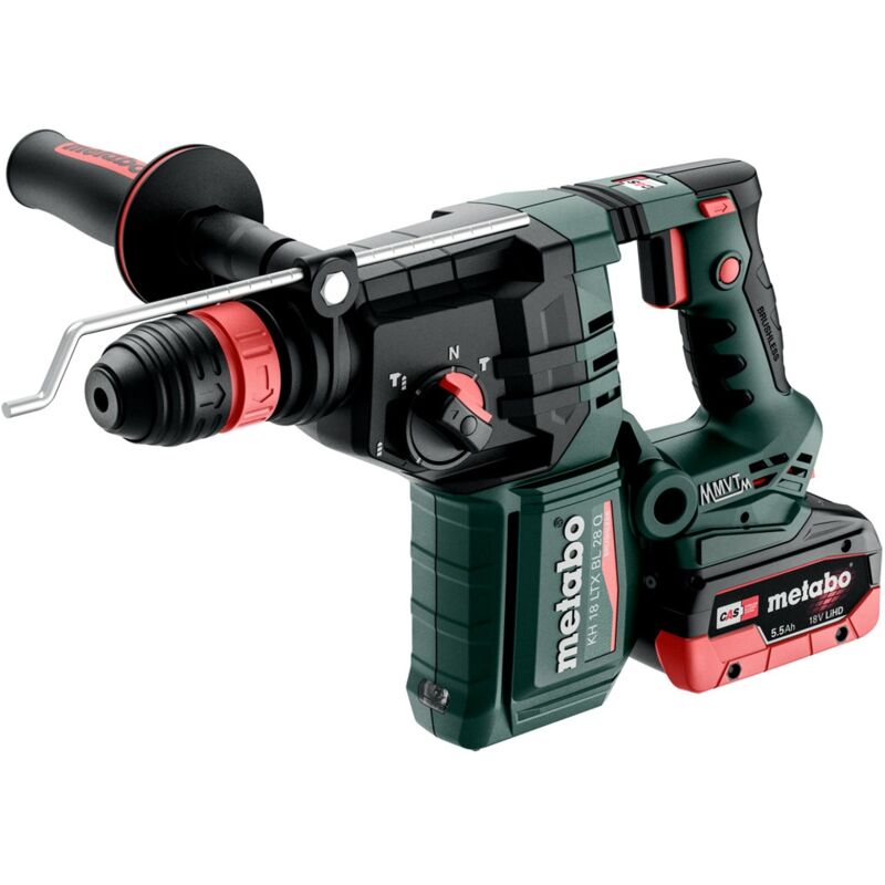 Image of Metabo - Akku-Kombihammer kh 18 ltx bl 28 q, incl. 2x Akku LiHD 5,5 Ah, Schnellladegerät, Zubehör x