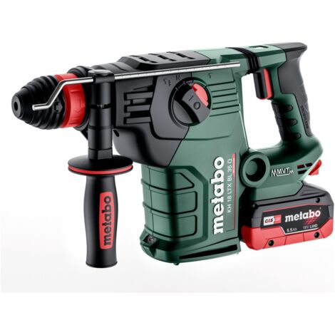 Metabo Akku-Kombihammer KH 18 LTX BL 35 Q, 2x LIHD 5,5AH + Ladegerät in metaBOX 185 XL