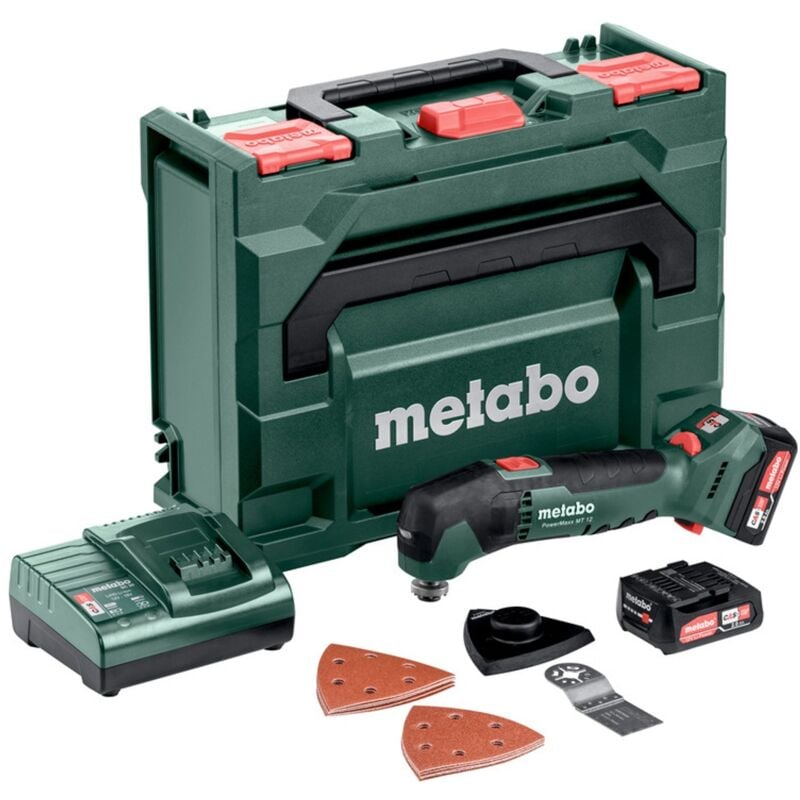 Image of Metabo - Akku-Multitool PowerMaxx mt 12, incl. 2x Akku Li-Power 2 Ah, Ladegerät, Zubehör x