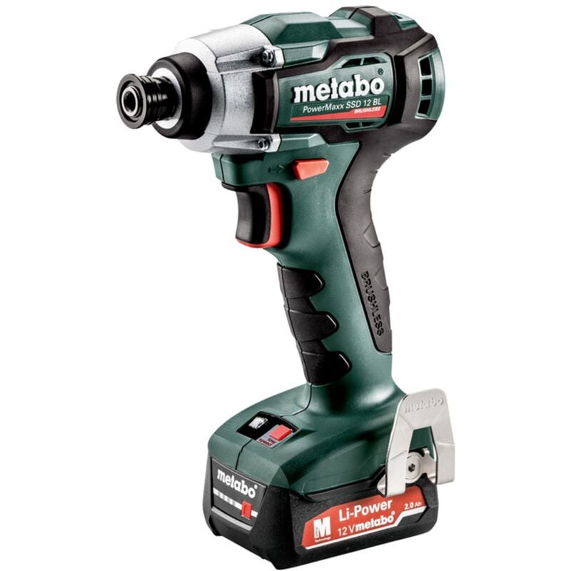 Image of Metabo - Akku-Schlagschrauber PowerMaxx ssd 12 bl, incl. 2x Akku Li-Power/2 Ah, Ladegerät x