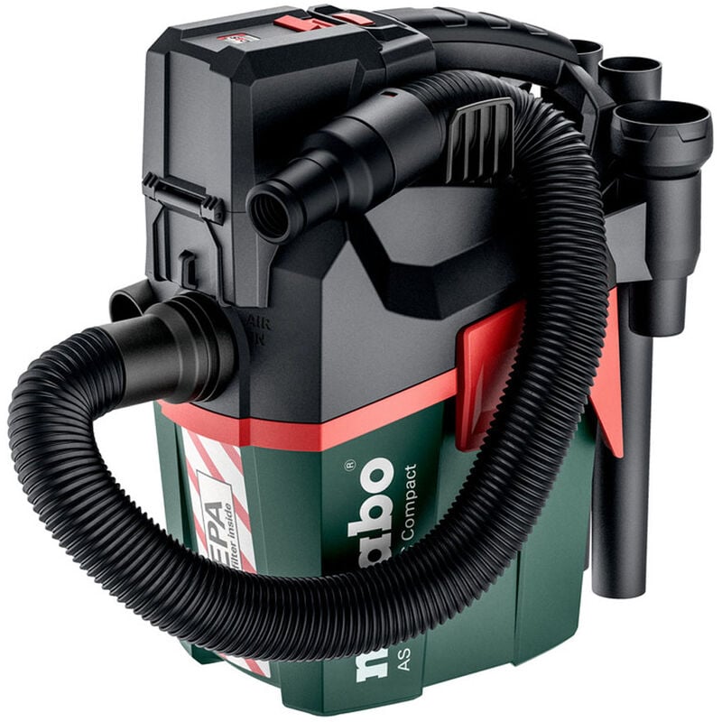 Metabo - AS18 hepa pc compact 18V l Class hepa Filter Cordless Wet & Dry Vacuum Cleaner Bare Unit - 602029850